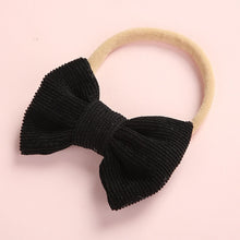 Load image into Gallery viewer, Baby Headband Bow Headbands For Girl Corduroy Head Band Thin Nylon Hairband Newborn Kids Toddler Hair Accessories Spring Summer