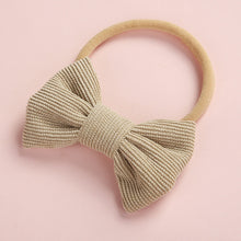 Load image into Gallery viewer, Baby Headband Bow Headbands For Girl Corduroy Head Band Thin Nylon Hairband Newborn Kids Toddler Hair Accessories Spring Summer