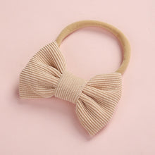 Load image into Gallery viewer, Baby Headband Bow Headbands For Girl Corduroy Head Band Thin Nylon Hairband Newborn Kids Toddler Hair Accessories Spring Summer