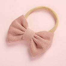 Load image into Gallery viewer, Baby Headband Bow Headbands For Girl Corduroy Head Band Thin Nylon Hairband Newborn Kids Toddler Hair Accessories Spring Summer