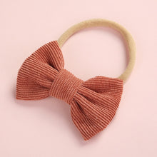 Load image into Gallery viewer, Baby Headband Bow Headbands For Girl Corduroy Head Band Thin Nylon Hairband Newborn Kids Toddler Hair Accessories Spring Summer
