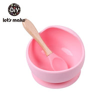 Load image into Gallery viewer, Let'S Make 1set Silicone Baby Feeding Set Waterproof Spoon Non-Slip Feedings Silicone Bowl Tableware Baby Products Baby Plate