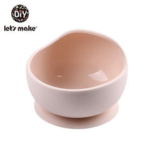 Load image into Gallery viewer, Let'S Make 1set Silicone Baby Feeding Set Waterproof Spoon Non-Slip Feedings Silicone Bowl Tableware Baby Products Baby Plate