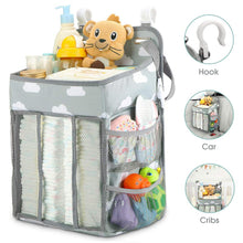 Load image into Gallery viewer, Baby Newborn Bed Storage Organizer Crib Hanging Storage Bag Caddy Organizer For Baby Essentials Bedding Set Diaper Storage Bag