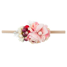 Load image into Gallery viewer, Peral Baby Headbands Flower For Girls Handmade Bundle Nylon Elastic Hair Band Baby Hairband Headdress Newborn Hair Accessories
