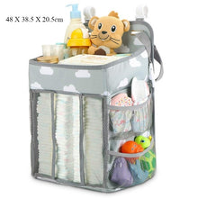 Load image into Gallery viewer, Baby Newborn Bed Storage Organizer Crib Hanging Storage Bag Caddy Organizer For Baby Essentials Bedding Set Diaper Storage Bag
