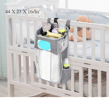 Load image into Gallery viewer, Baby Newborn Bed Storage Organizer Crib Hanging Storage Bag Caddy Organizer For Baby Essentials Bedding Set Diaper Storage Bag
