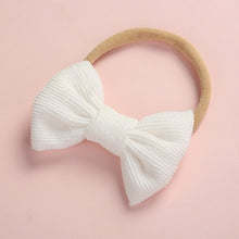 Load image into Gallery viewer, Baby Headband Bow Headbands For Girl Corduroy Head Band Thin Nylon Hairband Newborn Kids Toddler Hair Accessories Spring Summer
