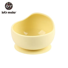 Load image into Gallery viewer, Let'S Make 1set Silicone Baby Feeding Set Waterproof Spoon Non-Slip Feedings Silicone Bowl Tableware Baby Products Baby Plate

