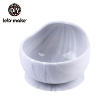 Load image into Gallery viewer, Let'S Make 1set Silicone Baby Feeding Set Waterproof Spoon Non-Slip Feedings Silicone Bowl Tableware Baby Products Baby Plate
