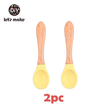Load image into Gallery viewer, Let'S Make 1set Silicone Baby Feeding Set Waterproof Spoon Non-Slip Feedings Silicone Bowl Tableware Baby Products Baby Plate
