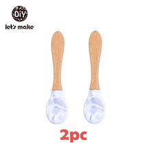 Load image into Gallery viewer, Let'S Make 1set Silicone Baby Feeding Set Waterproof Spoon Non-Slip Feedings Silicone Bowl Tableware Baby Products Baby Plate

