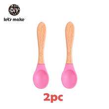 Load image into Gallery viewer, Let'S Make 1set Silicone Baby Feeding Set Waterproof Spoon Non-Slip Feedings Silicone Bowl Tableware Baby Products Baby Plate
