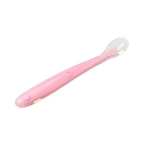 Load image into Gallery viewer, Hot Sale Baby Soft Silicone Spoon Candy Color Temperature Sensing Spoon Children Food Baby Feeding Tools Infant Feeding Spoon
