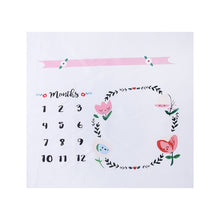 Load image into Gallery viewer, Newborn baby Monthly Growth Milestone Blanket photography props Background Cloth Commemorate Rug Girls Boy blanket Kids Shooting
