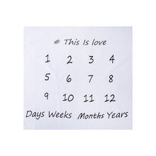 Load image into Gallery viewer, Newborn baby Monthly Growth Milestone Blanket photography props Background Cloth Commemorate Rug Girls Boy blanket Kids Shooting
