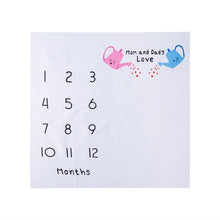 Load image into Gallery viewer, Newborn baby Monthly Growth Milestone Blanket photography props Background Cloth Commemorate Rug Girls Boy blanket Kids Shooting

