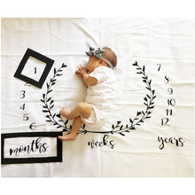 Load image into Gallery viewer, Newborn baby Monthly Growth Milestone Blanket photography props Background Cloth Commemorate Rug Girls Boy blanket Kids Shooting

